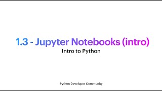 13  Setting up Jupyter Notebooks [upl. by Ninahs]