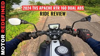 2024 TVS Apache RTR 160 4V Dual ABS Ride Review  My Honest Opinion  Pulsar N160 Best [upl. by Nnaarual998]