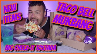 Taco Bell Mukbang  New Big CheezIt Tostada [upl. by Gibbeon]