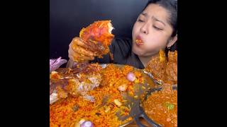 ASMR EATING SPICY CHICKEN CURRY🔥 CHICKEN BRIYANI  shorts mukbangnasmreating mukbangasmr asmr [upl. by Kluge]