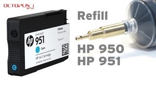 Refill HP 950 HP 951 cartridges with QUFill refill tool [upl. by Eladnor]