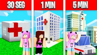 CONSTRUIR HOSPITAL EM 30 SEG 1 MINUTO 5 MINUTOS NO MINECRAFT [upl. by Justine905]