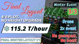 FINAL WINTER LAYOUT FACTORY SIMULATOR  Roblox Factory Simulator [upl. by Gainor]