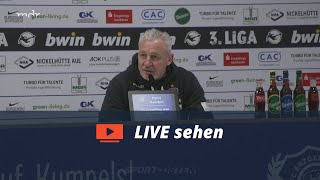 Livestream Pressekonferenz Erzgebirge Aue vor 1 FC Saarbrücken  Sport im Osten [upl. by Dehnel]