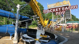 Rocket Rapids POV 4K 60FPS Quassy Newfor2022 ProSlide Water Coaster  NonCopyright [upl. by Neuburger810]