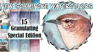 15 NEW SCHMINCKE GRANULATING WATERCOLORS 2020 Special Edition Review  How To Mix Your Own [upl. by Nebuer]