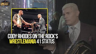 Cody Rhodes on The Rock at WrestleMania 41 [upl. by Emmaline]