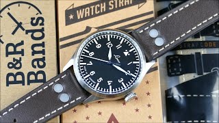 On the Wrist from off the Cuff Laco – Flieger Pro Strap Showcase BampR Bands Haveston Strapcode [upl. by Aketal]