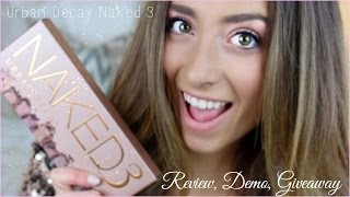 Urban Decay Naked 3 Demo Review amp Giveaway [upl. by Sherm399]