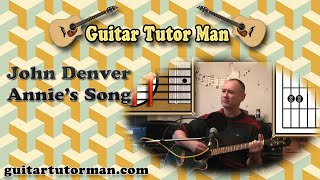 Annies Song  John Denver  Guitar Lesson strumming [upl. by Christie]