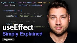 Learn React Hooks useEffect  Simply Explained [upl. by Arze]