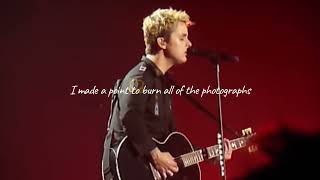 Green Day Whatsername Acoustic Live Ver with Lyrics [upl. by Mauchi]