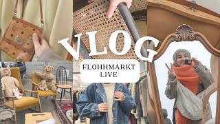 Trödelmarkt Vlog 🪑Möbel Fashion Deco…  Düsseldorf Ratschlägermarkt 🥶 Hijabflowers [upl. by Lanuk]