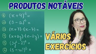 PRODUTOS NOTÁVEIS  RESUMÃO  LISTA DE EXERCÍCIOS  Professora Angela Matemática [upl. by Yrrehc]