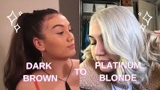 DARK BROWN TO PLATINUM BLONDE impulsive decision ngl [upl. by Adela]