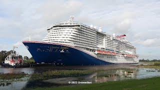 Carnival Jubilee  the powerful ship horn of the brand new Carnival Cruise Line ship  4KVideo [upl. by Kenna]