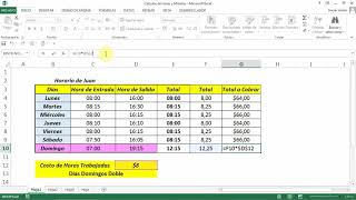 Cáculo de Horas Laborales y Pago de Sueldos por Horas en Excel  Plantillas [upl. by Greenwald]