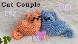 CROCHET CAT  Crochet Heart Cat Keychain 😺💗 Crochet Cat Amigurumi  Crochet Keychain Tutorial [upl. by Isolda525]