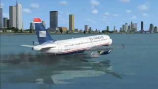 US Airways Flight 1549 Virtual Reenactment [upl. by Eirret]