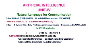 PHRASE STRUCTURE GRAMMARS  Natural Language Processing  TYPES OF GRAMMAR  GENERATIVE CAPACITY [upl. by Enytnoel]