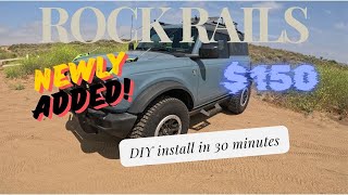 Ford Bronco super easy Rock Slider Install  only 15000 [upl. by Nnomae437]