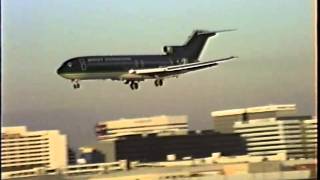 Braniff International Airlines Boeing 727214 Landing at LAX [upl. by Einnalem]