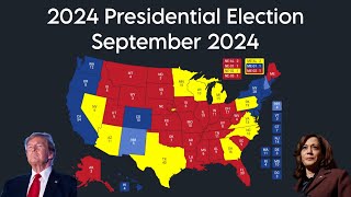 2024 Presidential Election  Donald Trump Vs Kamala Harris as of September 2024 [upl. by Annavaig]