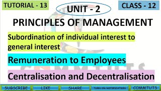 13 Subordination of Individual Interest to General Interest  Remuneration  Centralisation Ch2 [upl. by Euqinoj198]