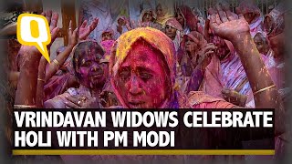 Vrindavan Widows Travels To Celebrate This Holi With PM Modi [upl. by Andromeda]