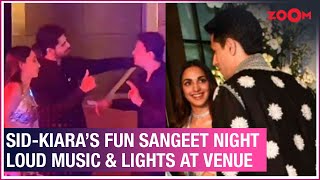 LIVE  Sidharth Malhotra amp Kiara Advanis SANGEET details  Kiaras brothers song families dance [upl. by Buffo]