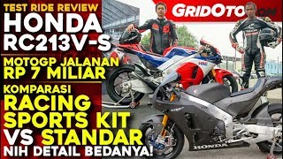 Honda RC213VS Racing Sports Kit VS Standar l Test Ride Review l GridOto [upl. by Mairem]