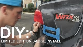 2015 Subaru WRX Limited Edition WRX Badge DIY Install [upl. by Amoreta]