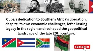 AFRIKAN TIMES CUBAS ROLE in supporting Liberation of Southern Africa from apartheid amp colonialism [upl. by Dick]