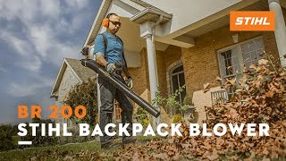 STIHL BR 200 Backpack Blower  Features and Benefits [upl. by Ybeloc233]