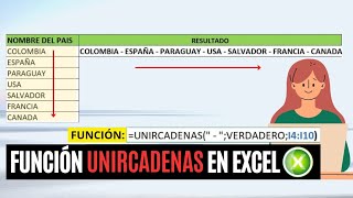 FUNCION UNIRCADENAS EN EXCEL [upl. by Adliwa695]