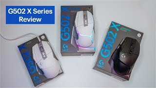 Logitech G502 X X Lightspeed and X Plus Mice Review [upl. by Ahseina]