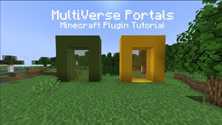 How To Use MultiVerse Portals  Minecraft Plugin Tutorial [upl. by Weston]