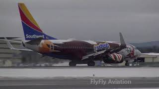 Southwest Airlines Illinois One Arrival KMHT 4K HD [upl. by Dukey]