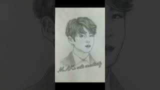 jungkook sketch bts army jk pencil sketch [upl. by Rentsch]