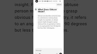 What Does Obtuse Mean [upl. by Albertson]