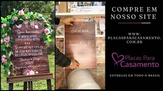 Plaquinhas para Casamento  Personalize a sua Online  Compre Agora [upl. by Drugge127]