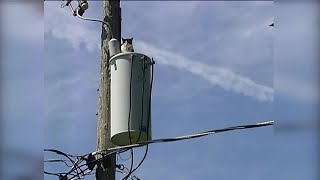 KCCI archives Rescuers save all 9 lives of cat stuck on power pole near live wire [upl. by Nitsug]