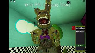 Springtrap game pass showcase Roblox Fredbears Mega Role play [upl. by Haet]