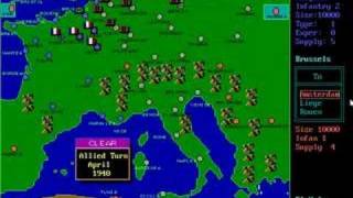 World War II In Western Europe DOS  Game Play [upl. by Elena]