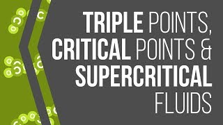 Phase Diagrams Triple Points Critical Points and Supercritical Fluids [upl. by Aramaj231]