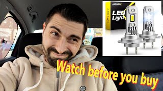 AUXITO H7 LED Bulbs 20000LM 100W High Power CSP Chips 11 Mini Size 12V [upl. by Quinton]