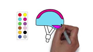 How to Draw a Bike Helmet  Beginner’s Step by Step Guide [upl. by Winther]