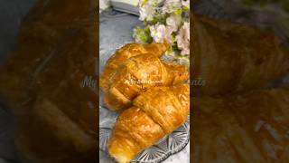 Butter Croissant and coffee  yummy croissant coffeelover teatime virals zainiskitchen shorts [upl. by Aysan159]