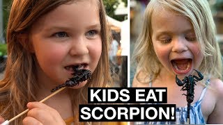 EATING SCORPIONS AND BUGS IN THAILAND  WOLRDS BRAVEST GIRLS  Thailand Street Food [upl. by Odracer889]