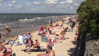 Jastrzębia Góra Promenada Światowida plaża 14072019 [upl. by Archangel458]